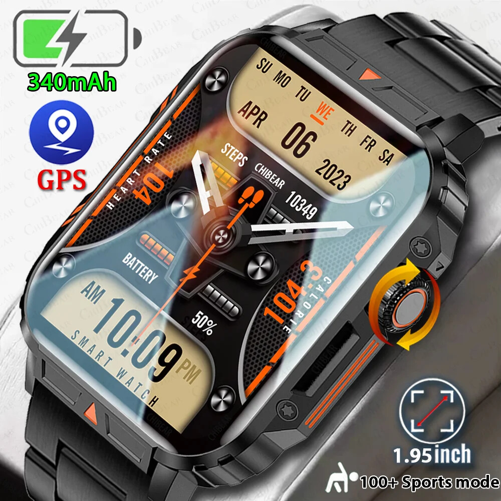 Bluetooth Smartwatch for Men with Calls IP68 Waterproof Android iOS Compatible