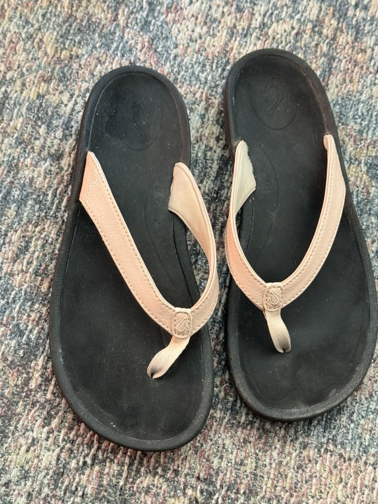 Olukai Womens Size 8 EU 38 Kulapa Kai Pink Thong Sandals Flip Flops