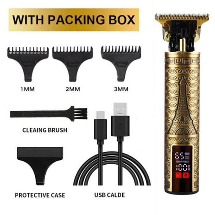 Professional Cordless Men's Hair & Beard Clipper with Precision Trimmer Blades  