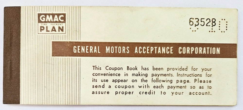 General Motors Acceptance Corporation Coupon Book 1958-image