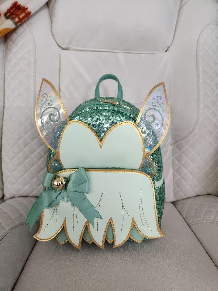 Loungefly Disney Peter Pan Tinker Bell Holiday Sequin Figural Mini Backpack