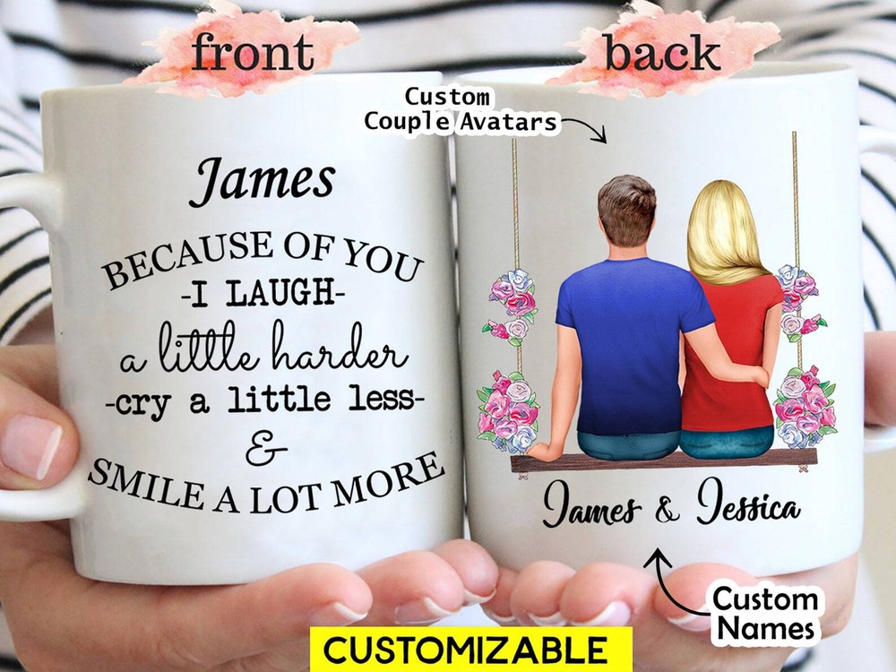 Custom Portrait Mug Long Distance Gift For Couples Anniversary Date Gift Custom