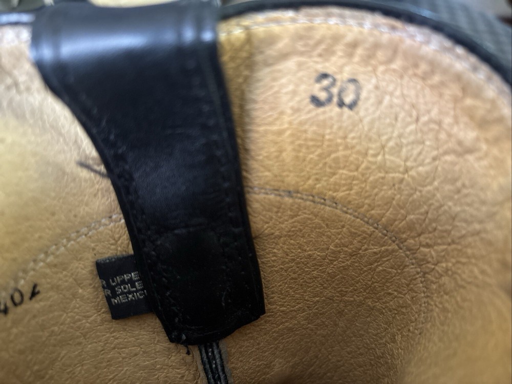 Vintage Black Leather Roper Boots for Women Size 7.5 B