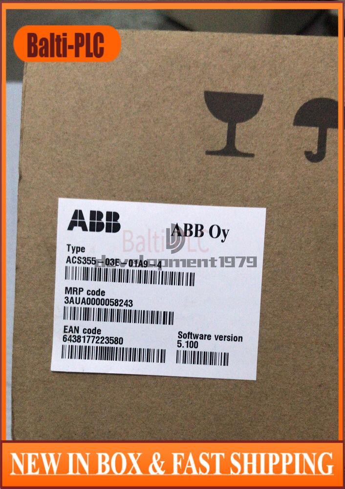 1PCS NEW ABB inverter ACS355-03E-01A9-4 380V0.55KW US Free TAX No Keypad