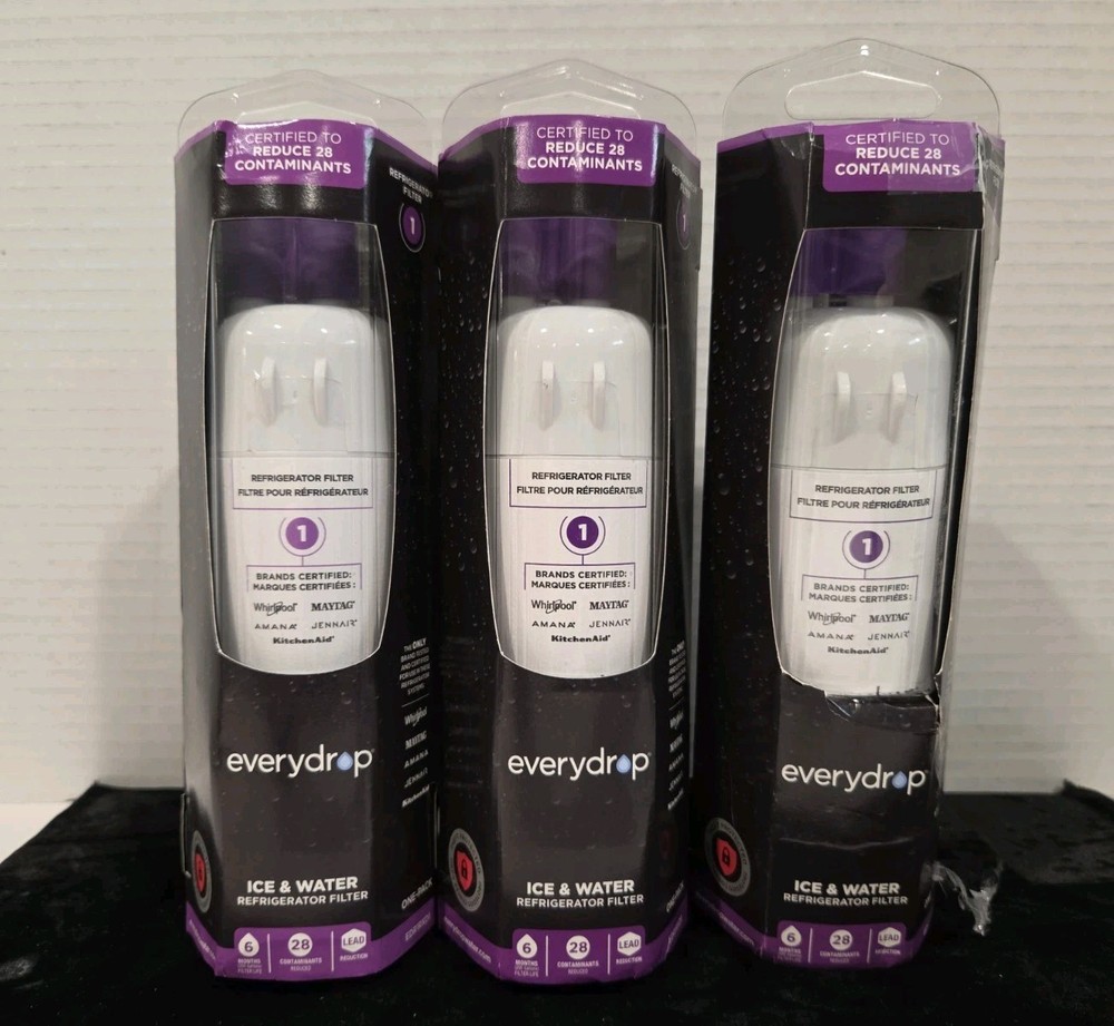 Lot Of Three (3) EveryDrop Refrigerator Ice and Water Filter #1 - Pur Filtration