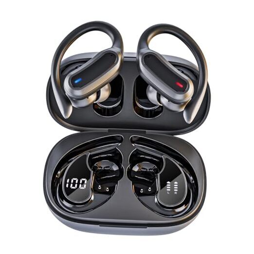 Wireless Earbuds Bluetooth Headphones, Bluetooth 5.3 Stereo Over Ear Black