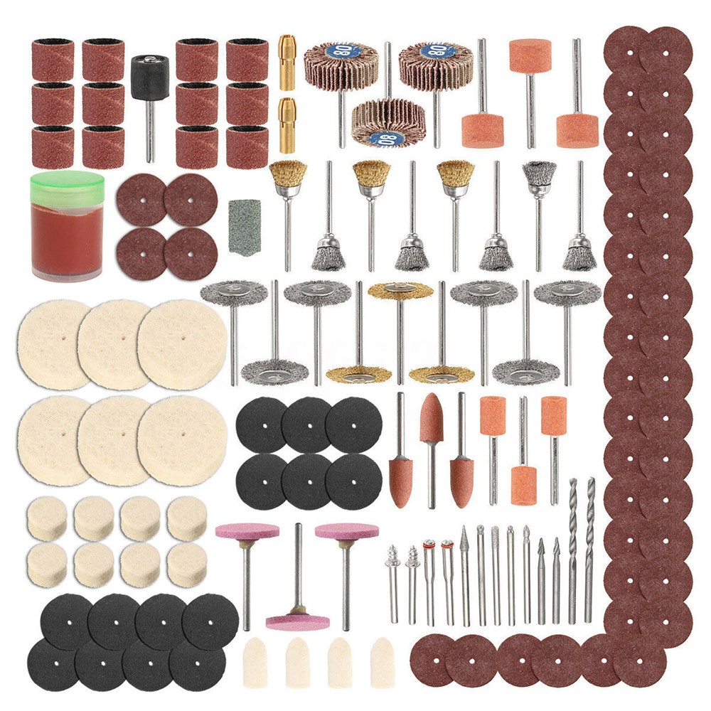 350pcs Rotary Tool Kit with Sanding, Polishing & Grinding Bits for Dremel