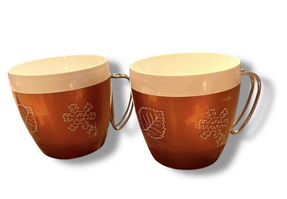 West Bend Thermo Serv Shiny Copper Four Seasons Mug (Set Of Two) Made In The USA