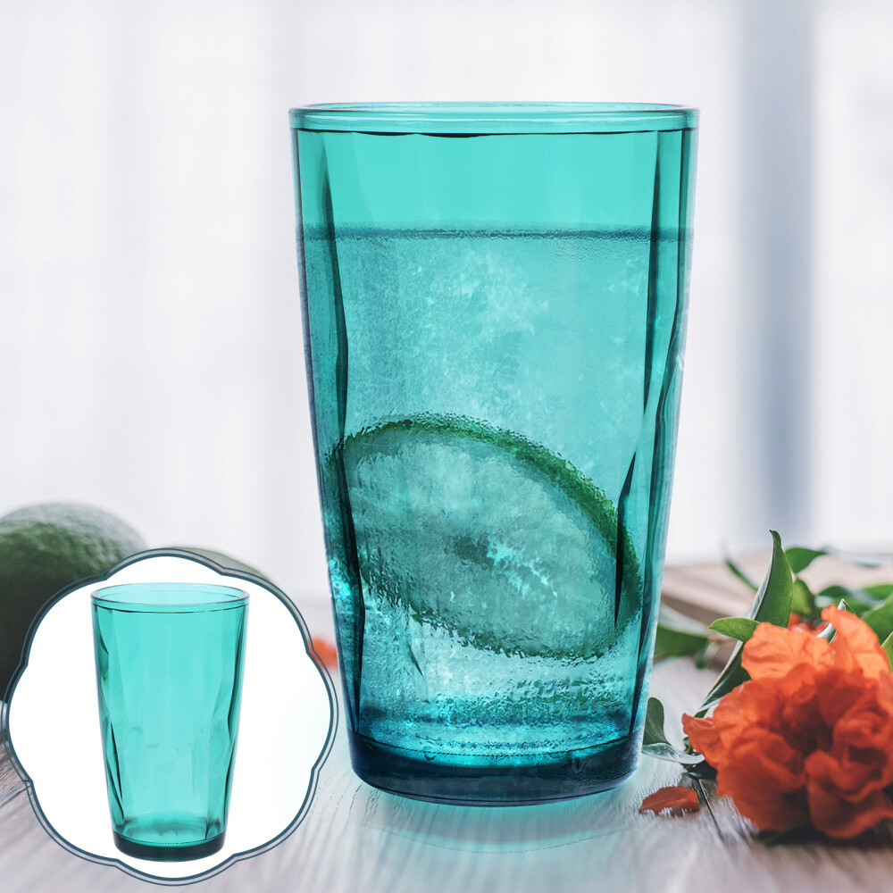 Iced Coffee Cups Reusable with Lids Acrylic Water Drinking Tea