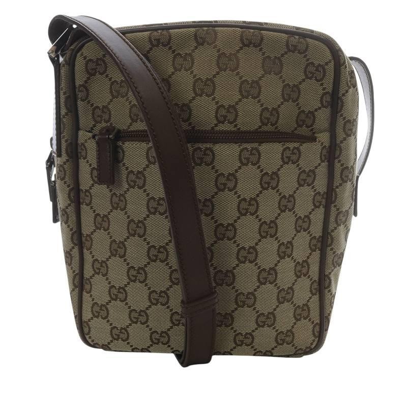 GUCCI GG Canvas Crossbody Shoulder Bag Brown 0181612002058 SR45 OH Womens Fashion Accessory  