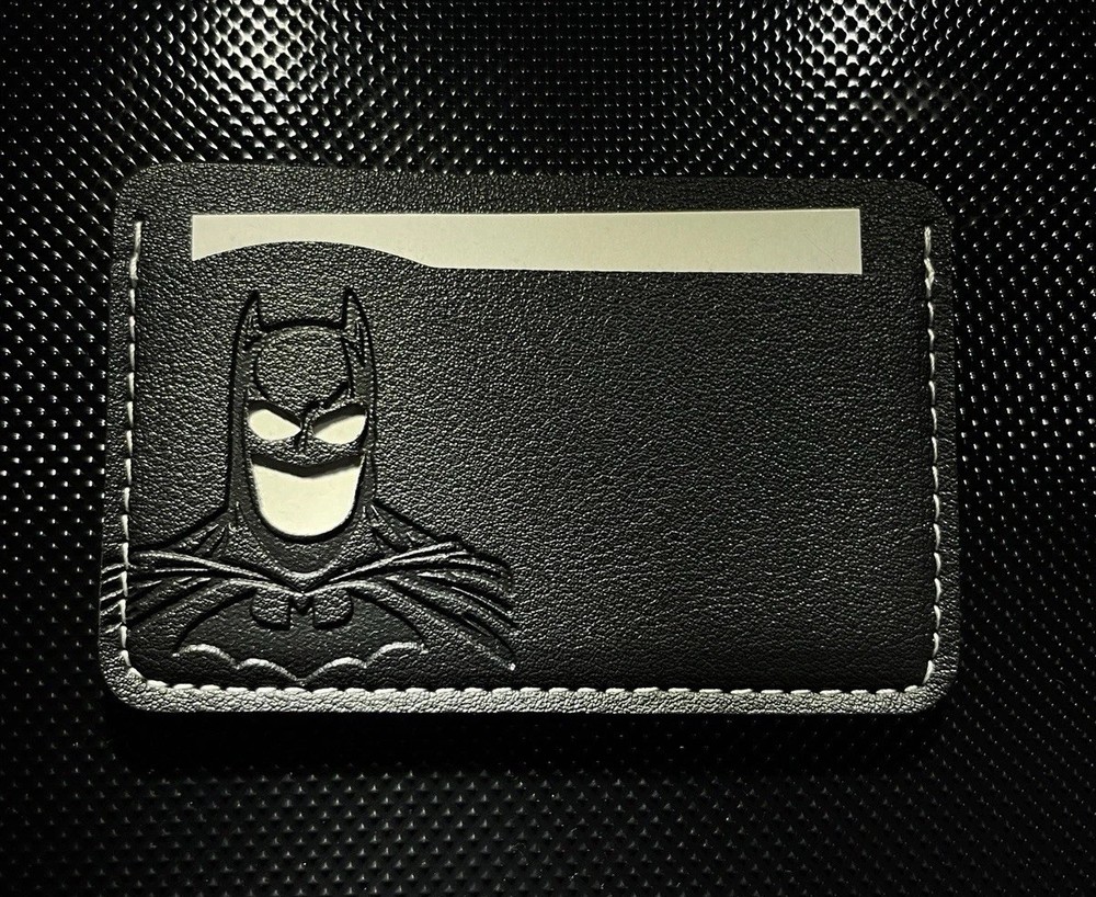 Batman Style Wallet with ID Window Card Holder Superhero Mask Design