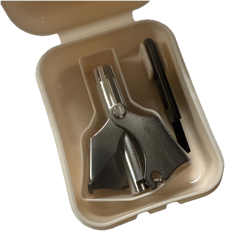 Portable Nose Hair Trimmer for Men and Women with Mini Brush & Travel Case