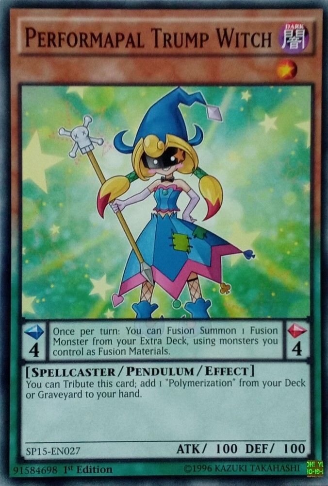 SP15-EN027 PERFORMAPAL TRUMP WITCH COMMON 1ST EDITION YuGiOh CARD
