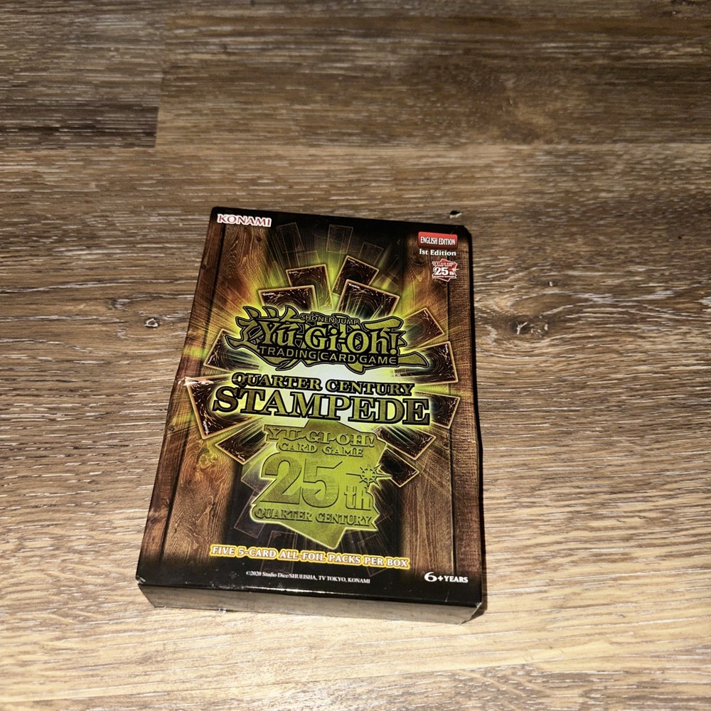Yu-Gi-Oh Quarter Century Stampede 1st Edition All Foil Retail Box with 5 Packs