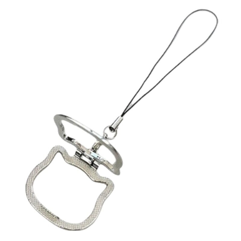 Stylish Cat Charm Phone Cord Keychain Fashion Bag Accessory