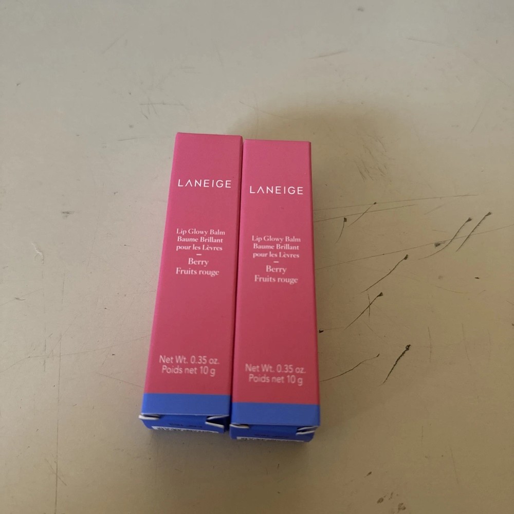 Laneige Lip Glowy Balm Berry Fruits Rouge 2-Pack 0.35oz Each