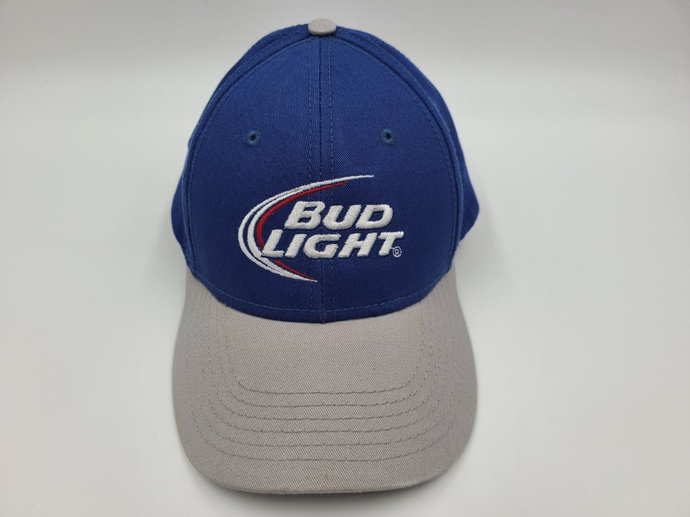 Bud Light Snapback Hat Cap Dad Men Women Father Beer Budweiser Gift Blue Gray