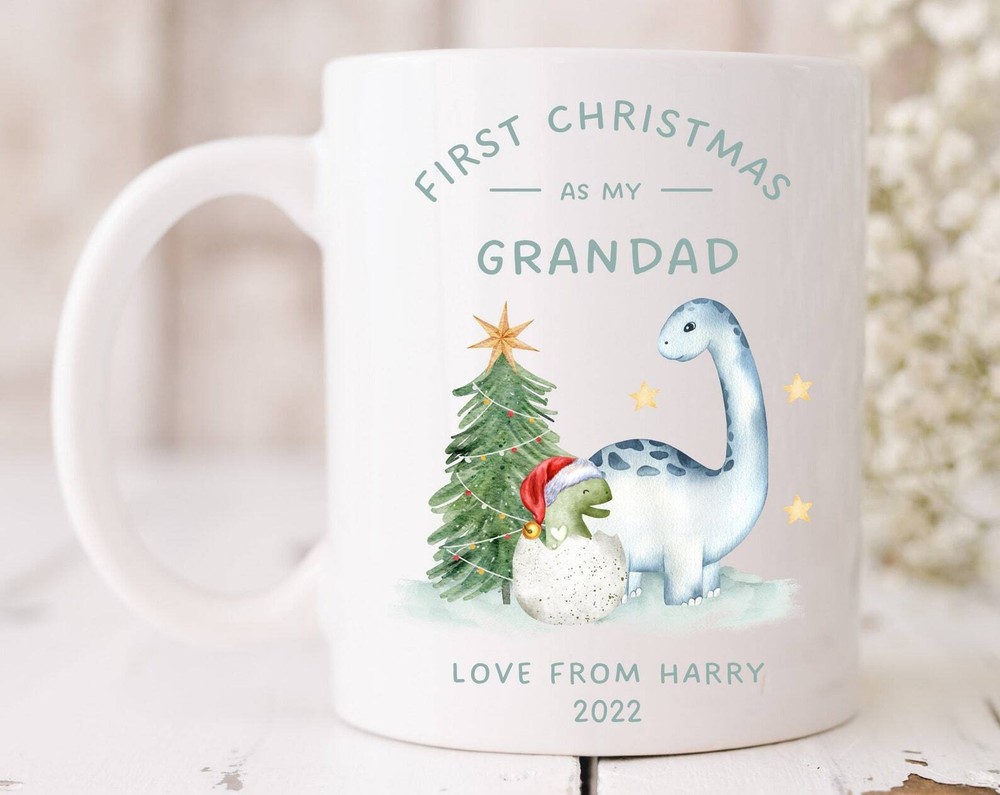 Grandpa First Christmas Mug Cup Grandad 1st Christmas Present 2022 New Dad Gift