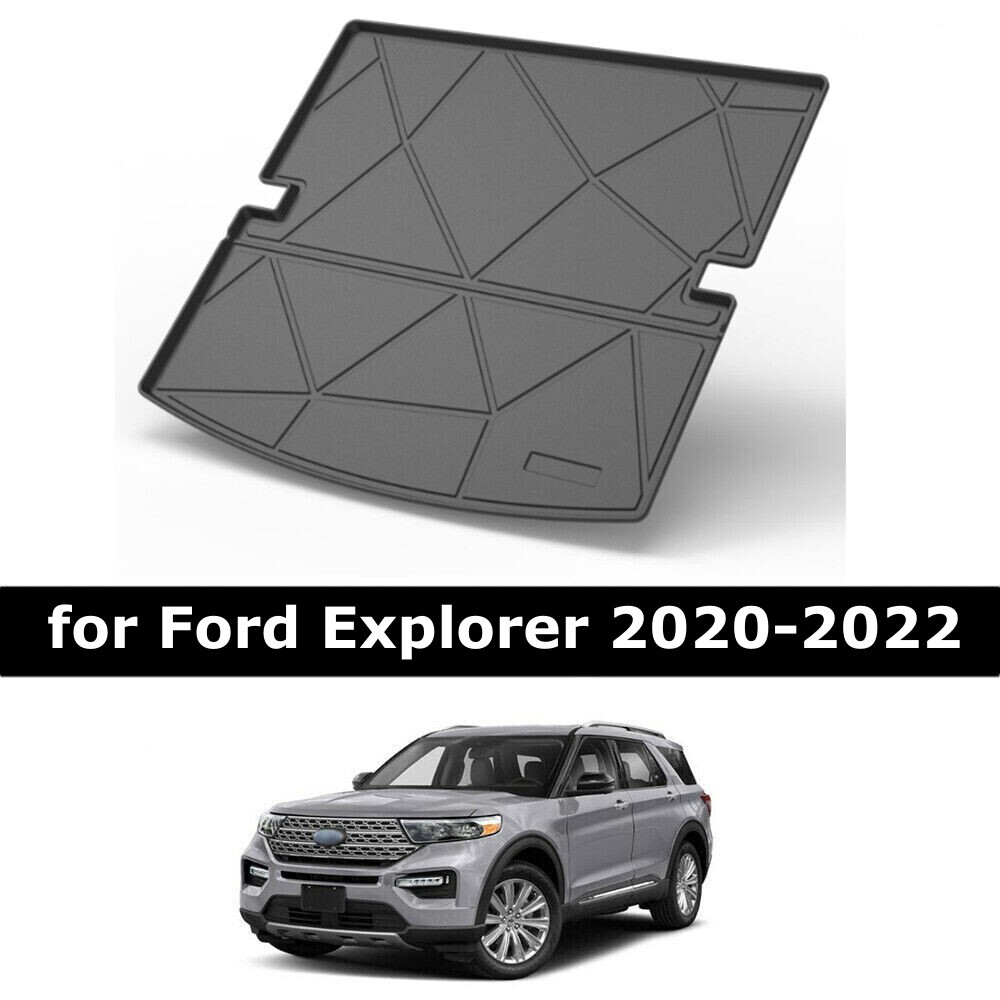 Black Rear Cargo Trunk Liner Mat for 2020-2023 Ford Explorer