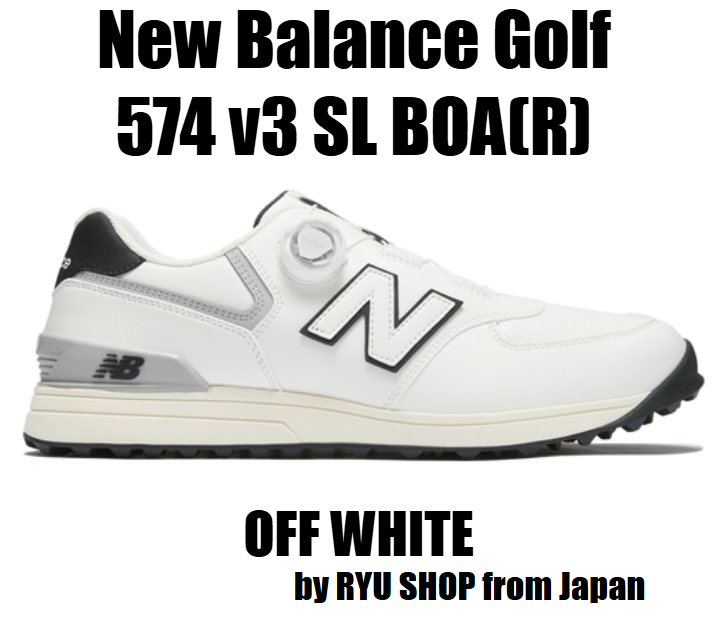 New Balance Unisex Golf shoes 574 v3 SL BOA(R) H UGBS574H 2E OFF WHITE