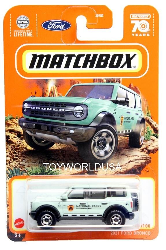 2023 Matchbox #25 MBX Off-Road 2021 Ford Bronco National Parks Management