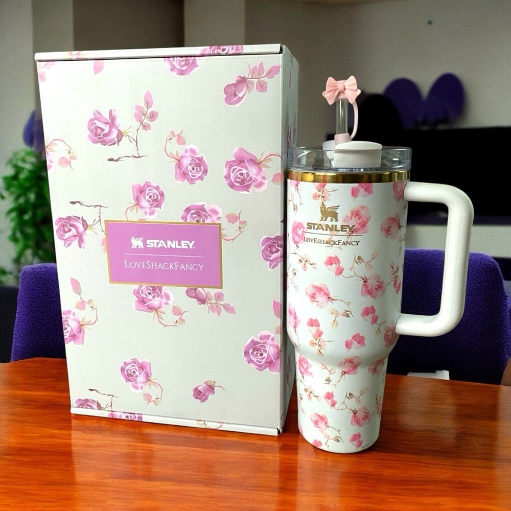 Stanley X Love Shack FancyQuencher 40 Oz Ribbon Rosa 40OZ New With Original