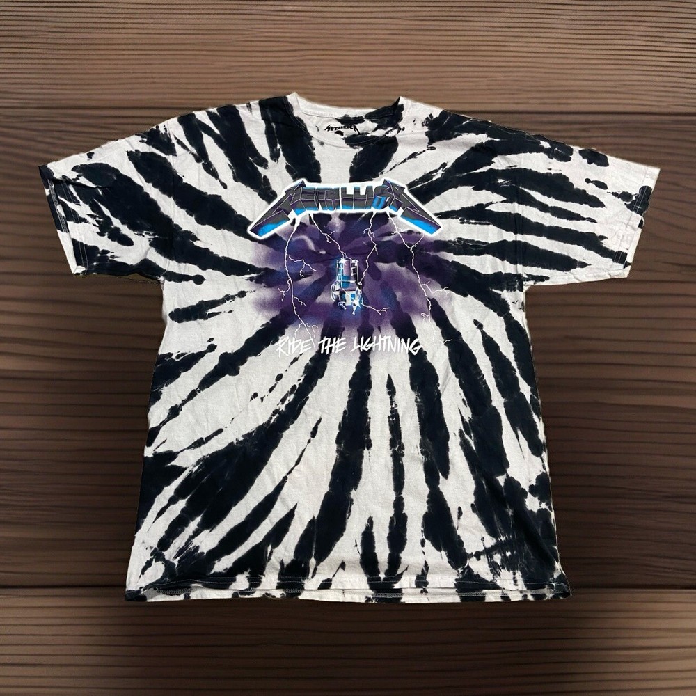 Metallica Tie Dye Ride the Lighting Electric Chair  Size Large