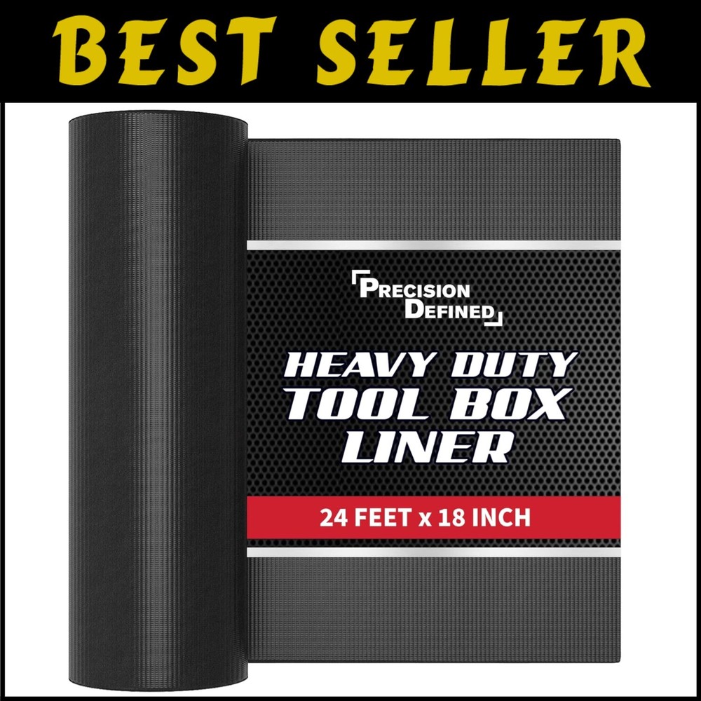 Non-Slip Washable Black Tool Chest Liner 24x18 Versatile Drawer Insert