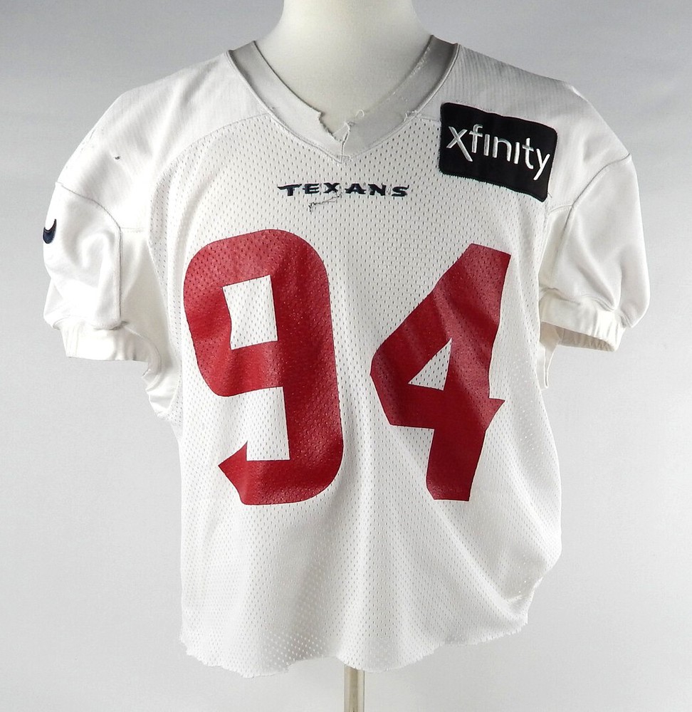 2022 Houston Texans Khalil Davis #94 Game Used White Practice Jersey 2X 968