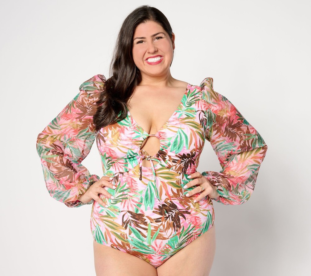 Kim Gravel x Swimsuits For All Women's Swimsuit Sz 14 Multi-colored A629533
