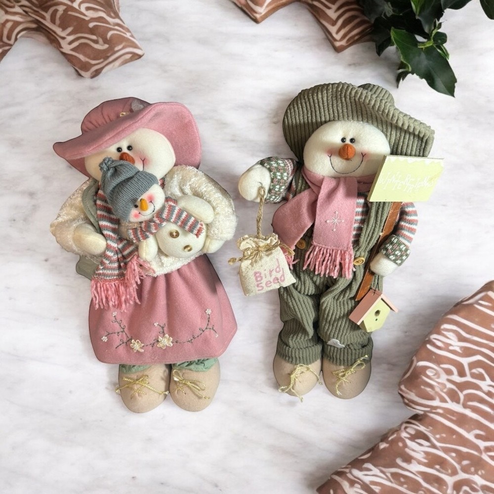 Family Snowman Set – 20-Inch Tall Fabric Christmas Decor