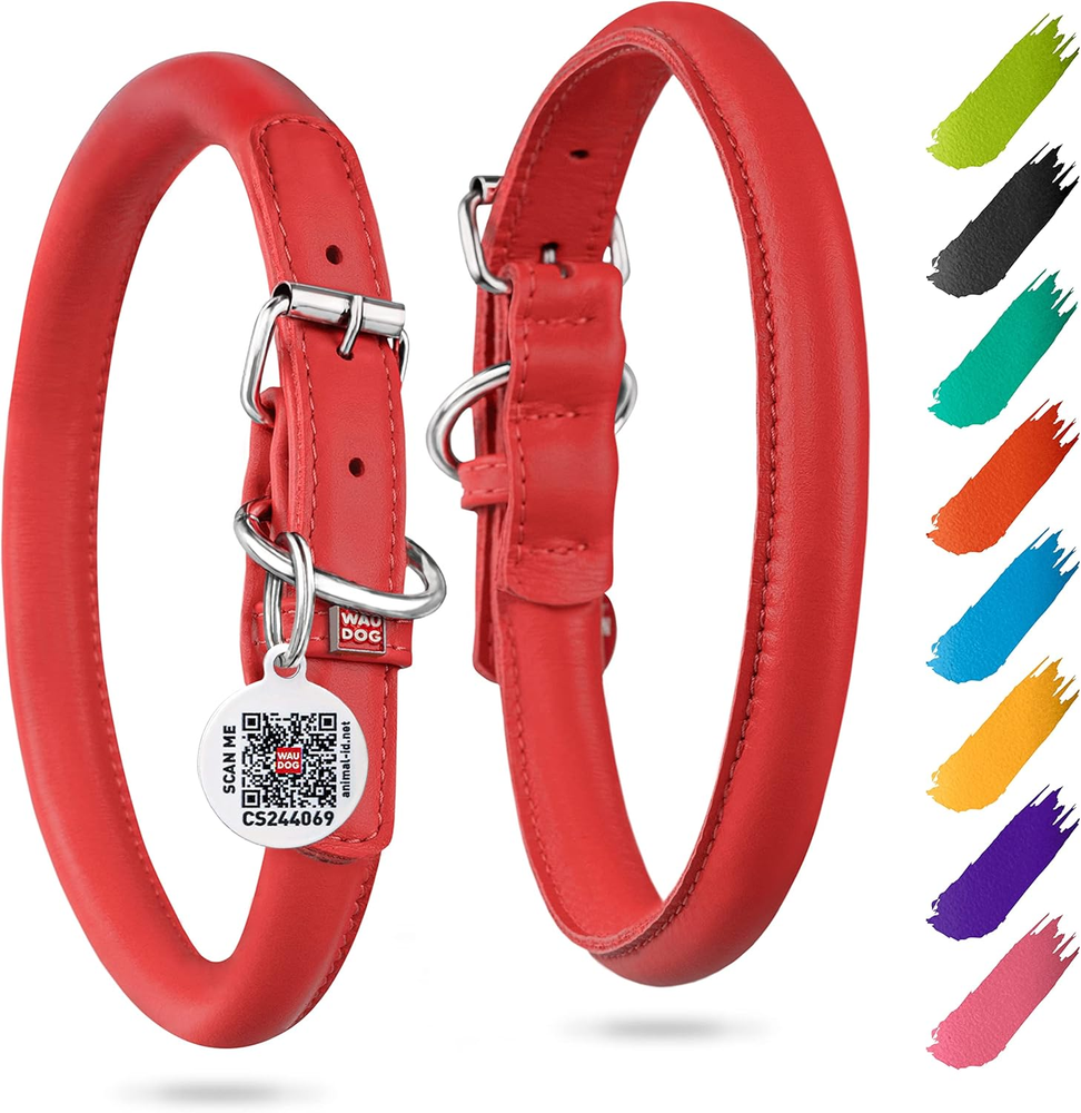 Ultra Soft Padded Leather Dog Collar for Small Medium Large Breeds