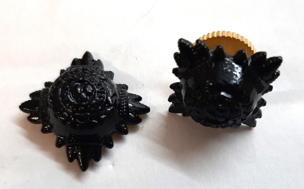 British Army Black Subdued Officer Rank Stars Pips Insignia Tria Juncta In Uno