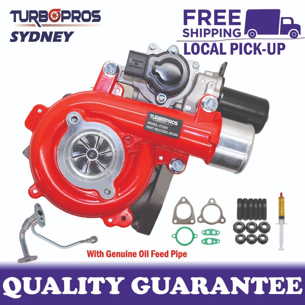 GEN1 High Flow Turbo+Genuine Oil Feed Pipe For Toyota LC Prado 1KD-FTV 3.0L