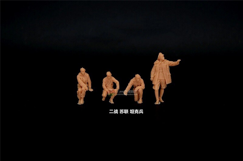 4Pcs 3D printed 1/72 WW II Soviet 