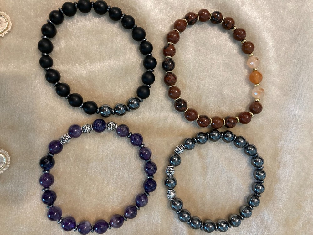 Fathers day bracelets.Stones bracelets/chakras bracelet/Natural beads.-image