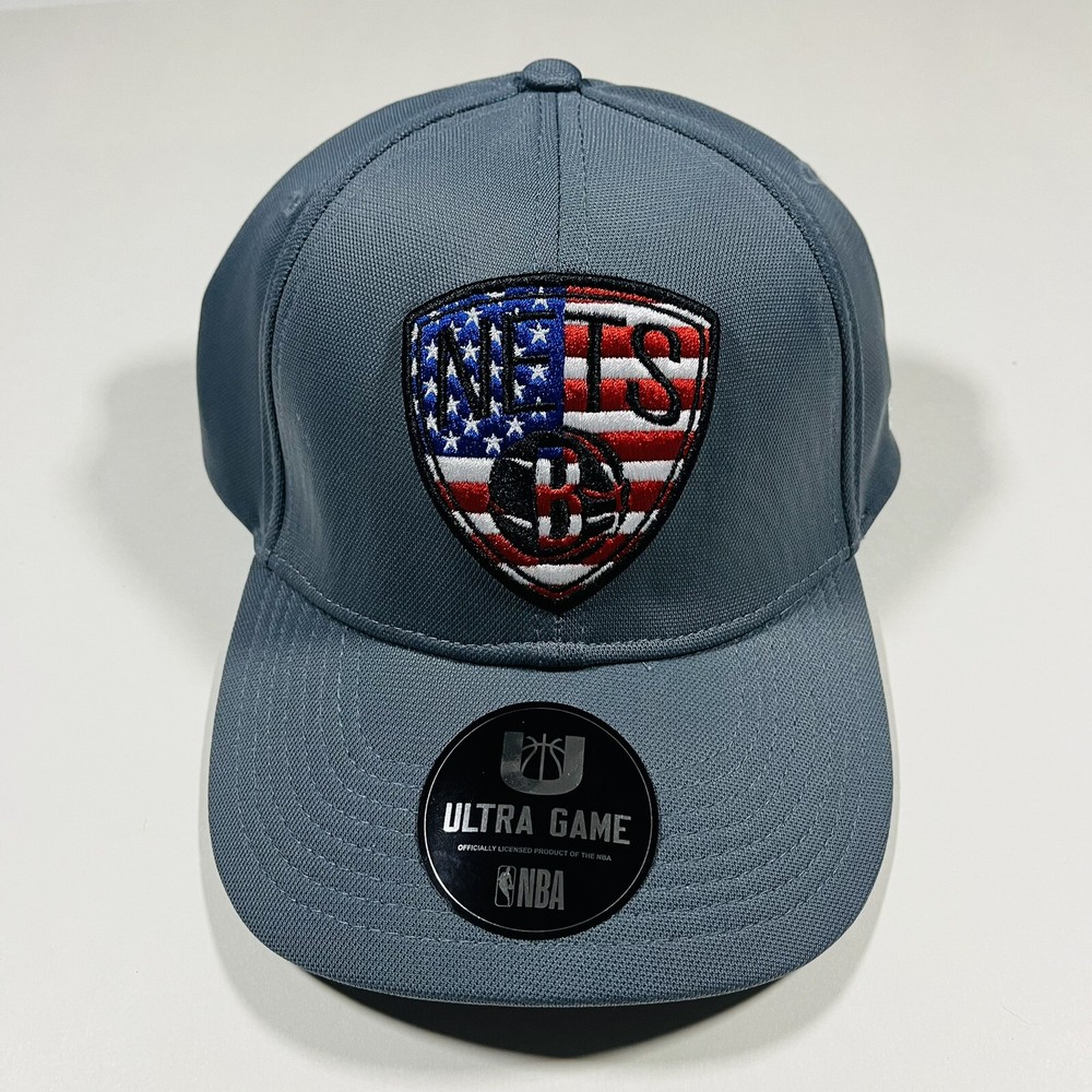 Ultra Game NBA Brooklyn Nets American Flag Patriotic Men’s OSFA Hat Cap NEW