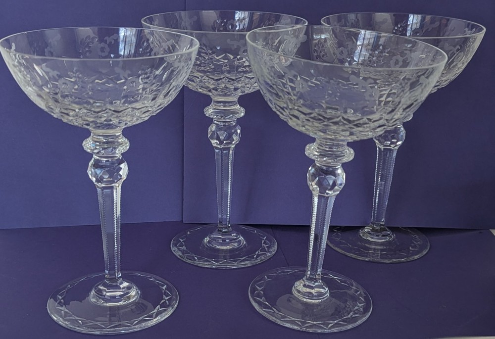 Rogaska Gallia Crystal Tall Champagnes 7 1/8