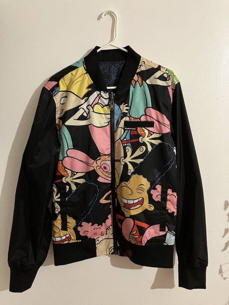 MEMBERS ONLY X Nickelodeon Reversible Bomber Jacket Small Pre-Owned Vintage-image