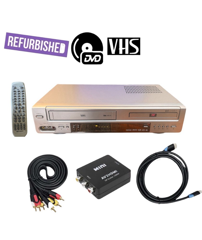 GO VIDEO VCR DVD Combo VHS player Tested & Working Includes Remote