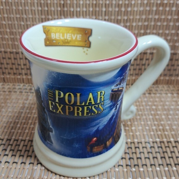 Polar Express 3D Blue & Ivory Coffee Tea Hot Chocolate Mug