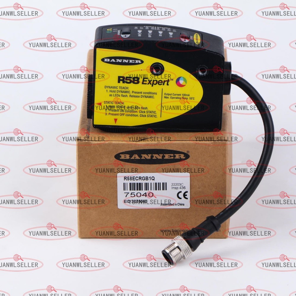 1x New BANNER Photoelectric Sensor R58ECRGB1Q