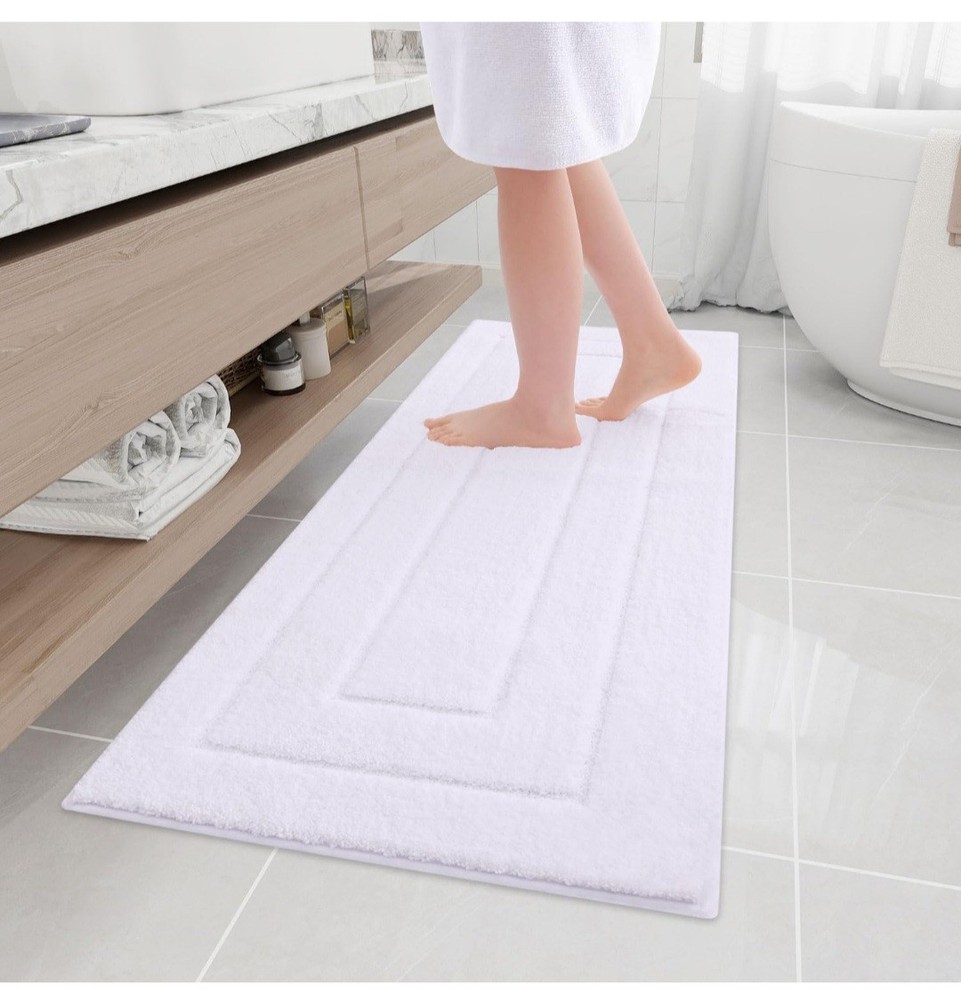 Buganda 59x20 Soft Absorbent Microfiber Bathroom Rugs Non-Slip Shaggy Floor Mat