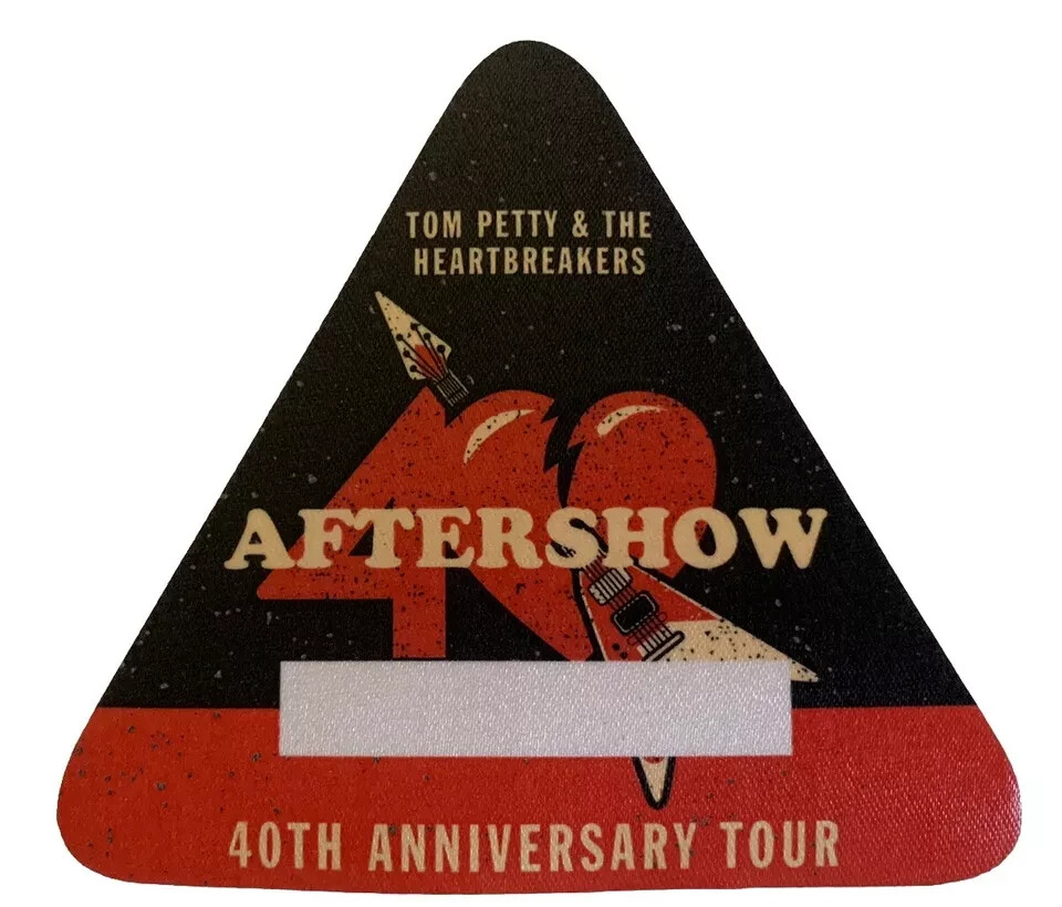 Tom Petty 40th Anniversary Concert Tour Red Backstage Aftershow Pass