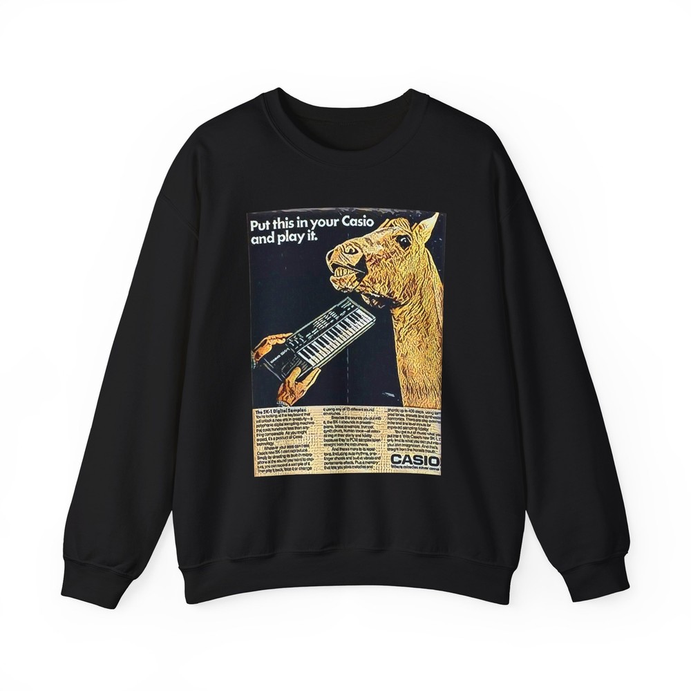 Casio Retro Graphic Print Unisex Heavy Blend Crewneck Sweatshirt
