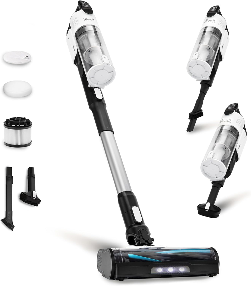 LEVOIT Cordless Stick Vacuum Cleaner Tangle-Resistant Design 50 Min Runtime