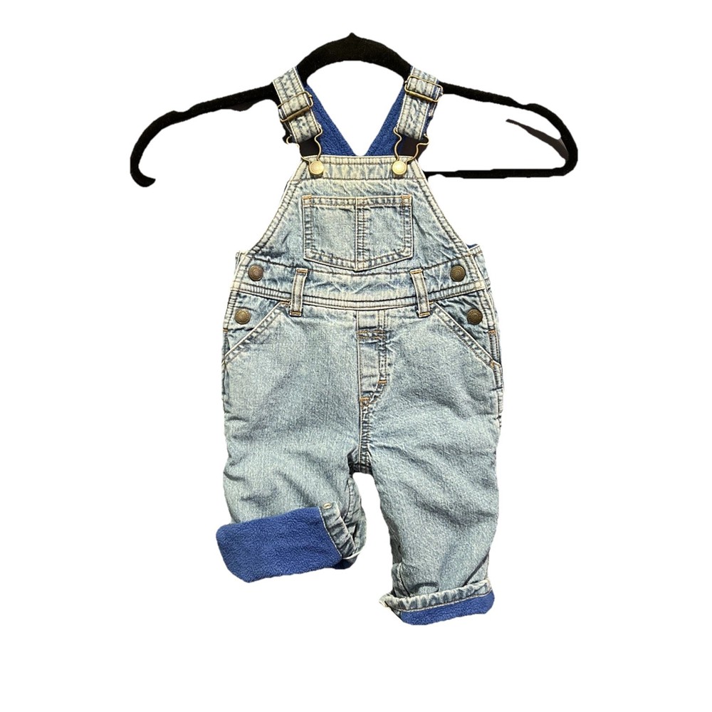 Vintage 90s Old Navy Overall, Baby Size 3-6 Month Boy Girl Denim Y2K Jeans