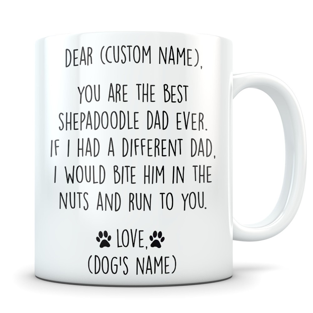 Shepadoodle Gifts For Men Shepadoodle Dad Shepadoodle Gifts Shepadoodle Mug