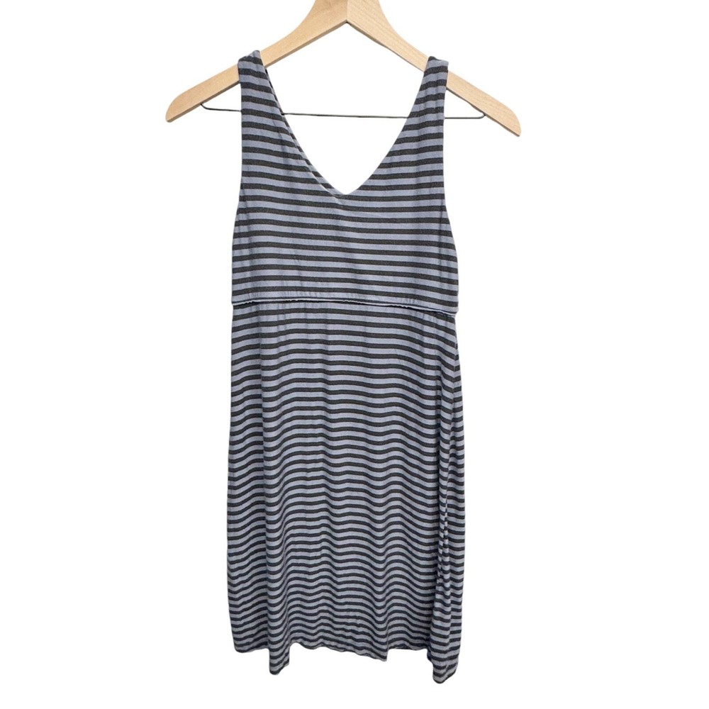 Athleta Striped Santorini Modal Tank V-Neck Soft Dress Size Small