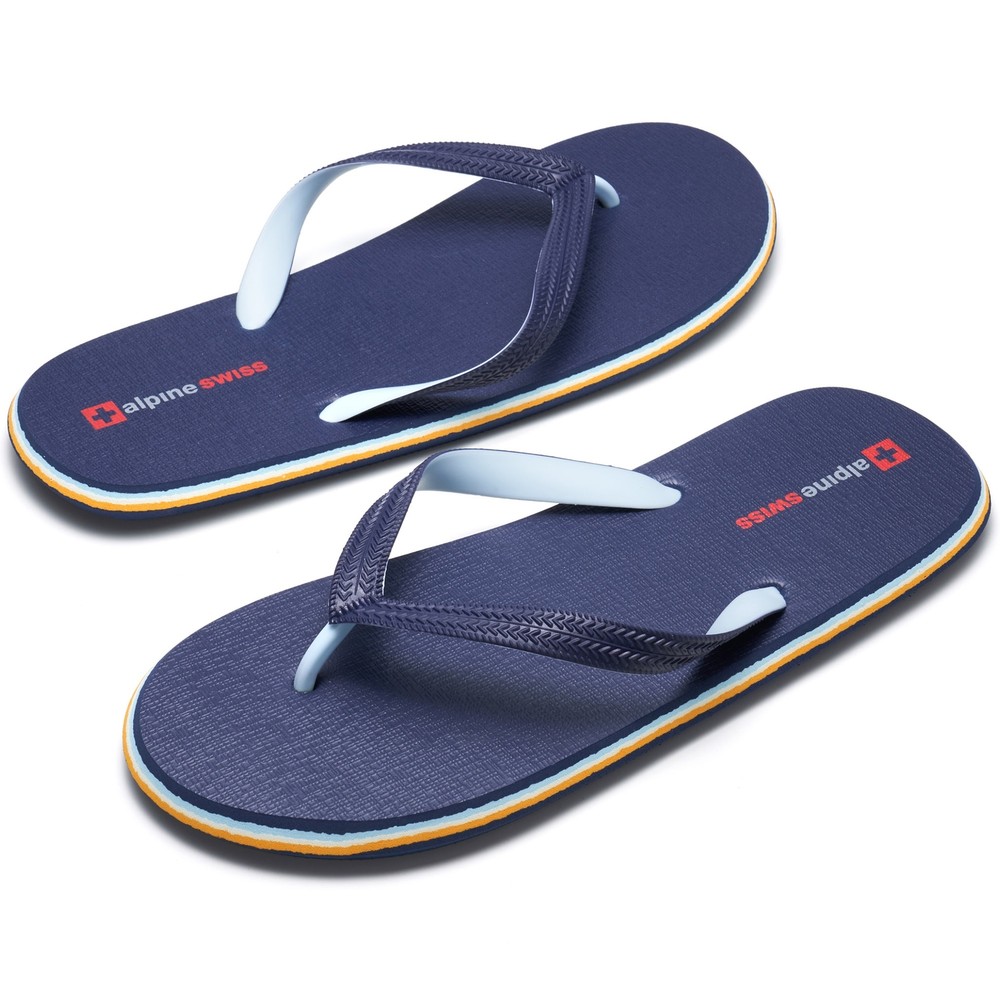 Alpine Swiss Men's Flip Flops | Ultra-light Thin EVA foam Sandals for Beach